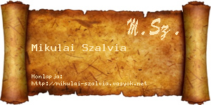 Mikulai Szalvia névjegykártya
